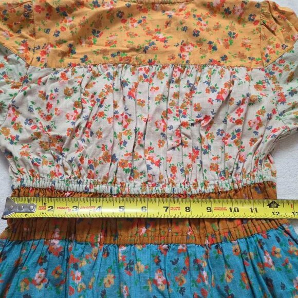 XSP By Anthropologie Tiered & True floral maxi prairie dress XS Petite 2 - Picture 11 of 12